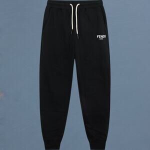 Fendi Men's Black Sporty Trousers